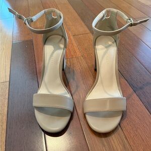 Kelly & Katie Cream Heels Minimalist Design